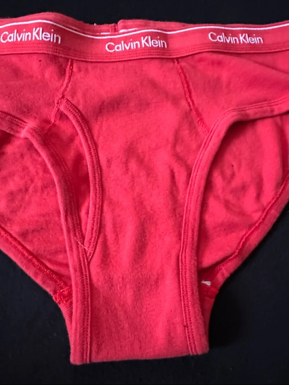 Calvin Klein Red Logo Waist Bikini Briefs - Picture 2 of 4